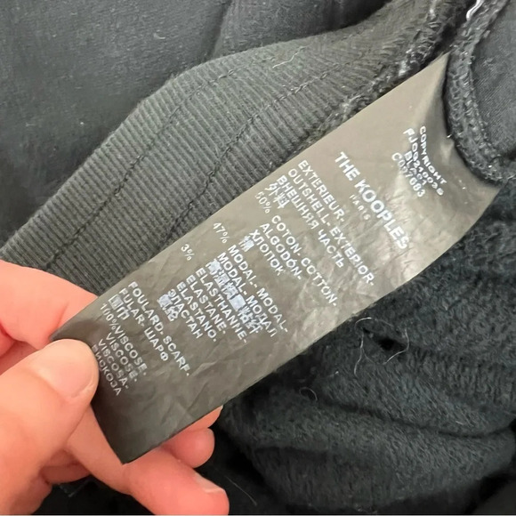 The Kooples x Sport Black Joggers Sweatpants Size 3 US L - Picture 5 of 9